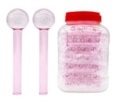 6" Heavy Pink Color Oil Burner 60Pcs Set on Jar